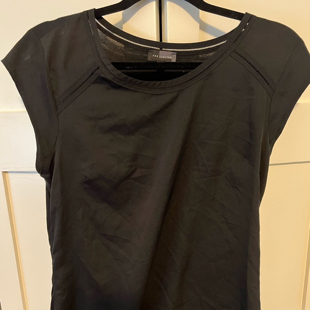 Short sleeved black blouse size medium
